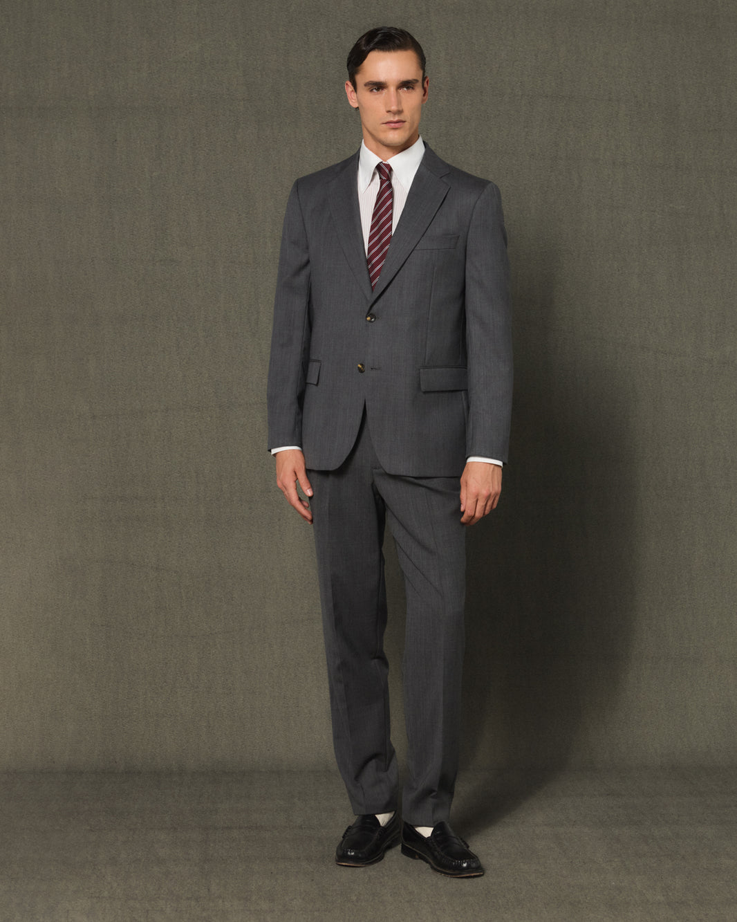 Veste formelle en laine gris anthracite