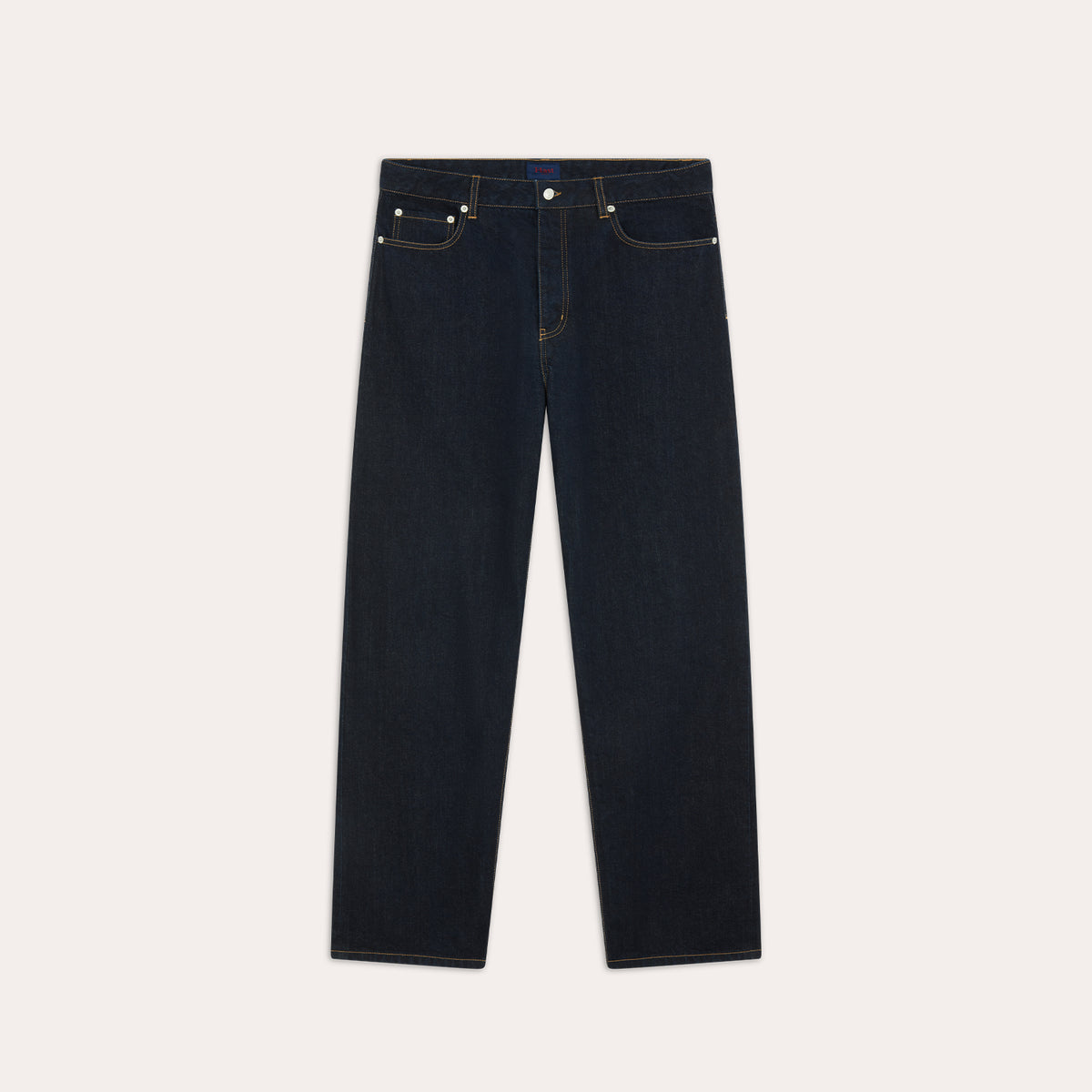 Jean selvedge droit brut en coton biologique italien