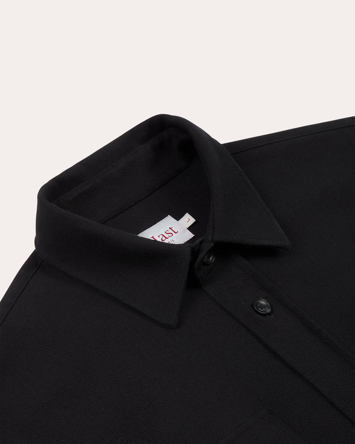 Black cotton overshirt