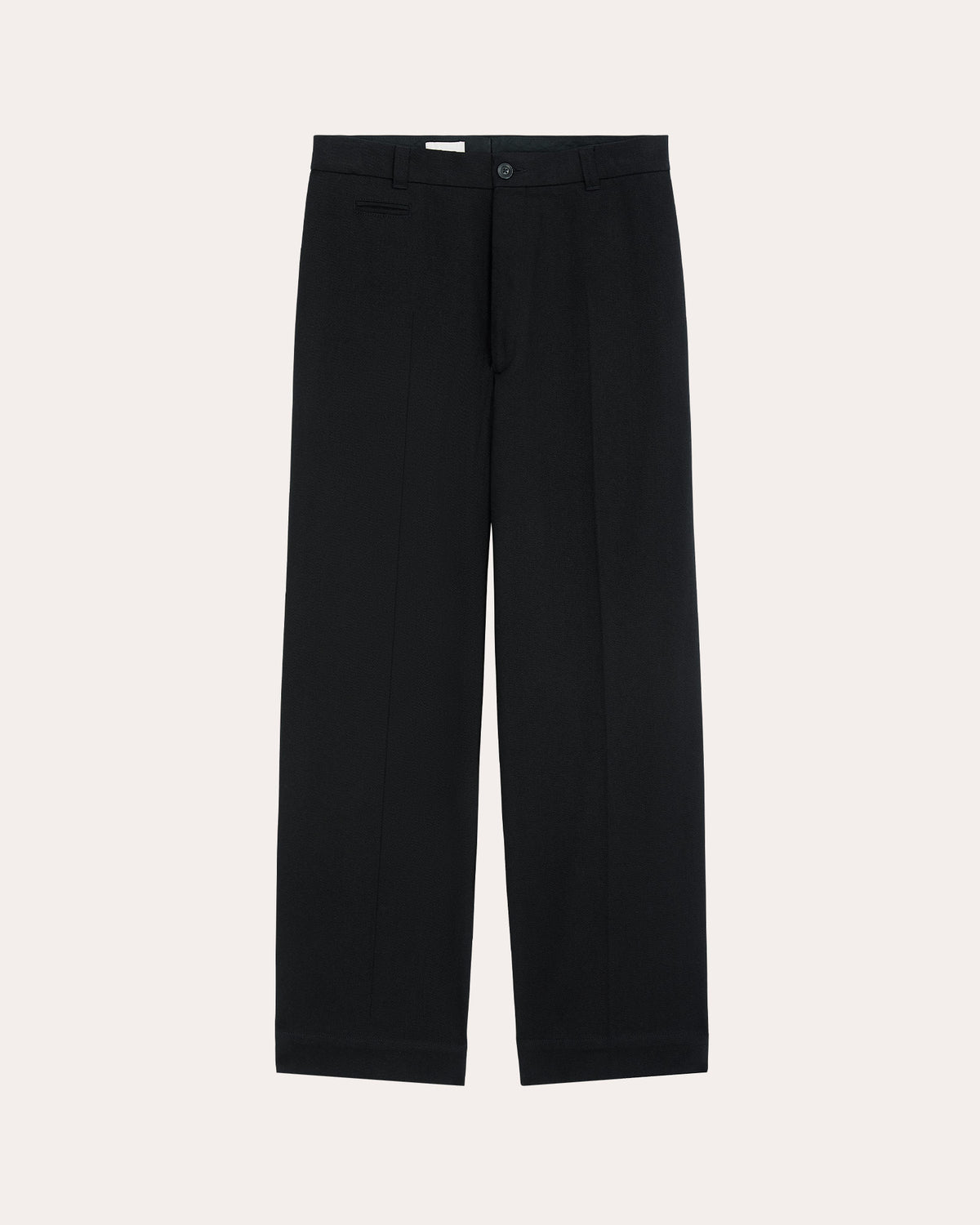 Schwarze Hose mit weitem Bein aus Baumwolle, Workwear-Inspiration
