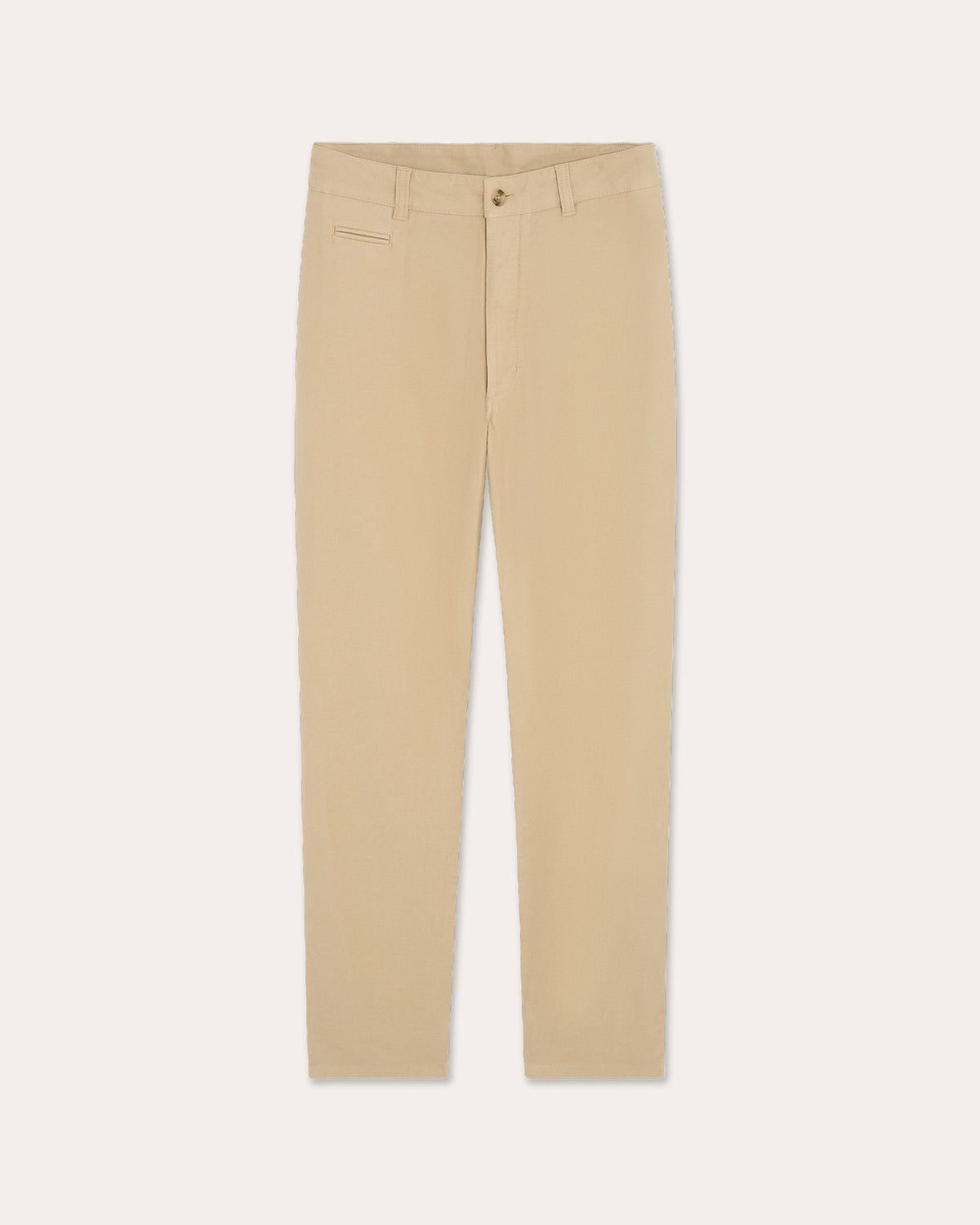 Casual Hose aus beigefarbener Baumwolle