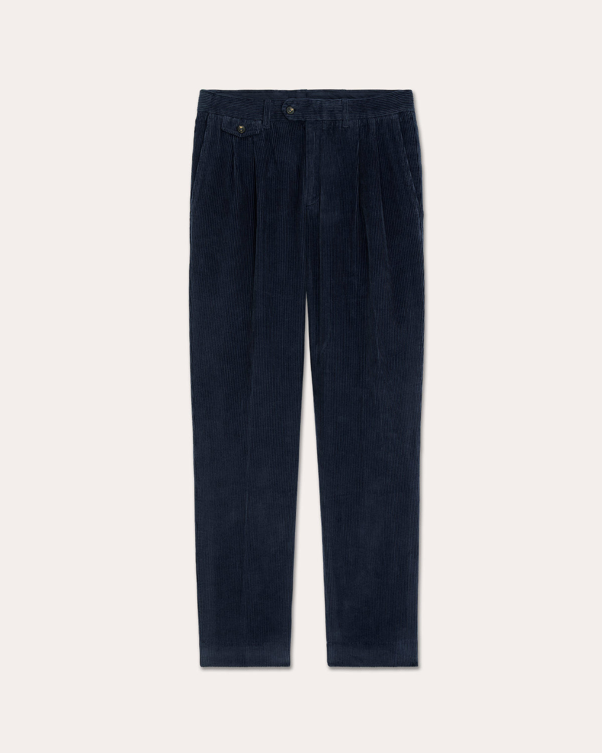 Hose mit Doppelfalte aus Cord in Marineblau