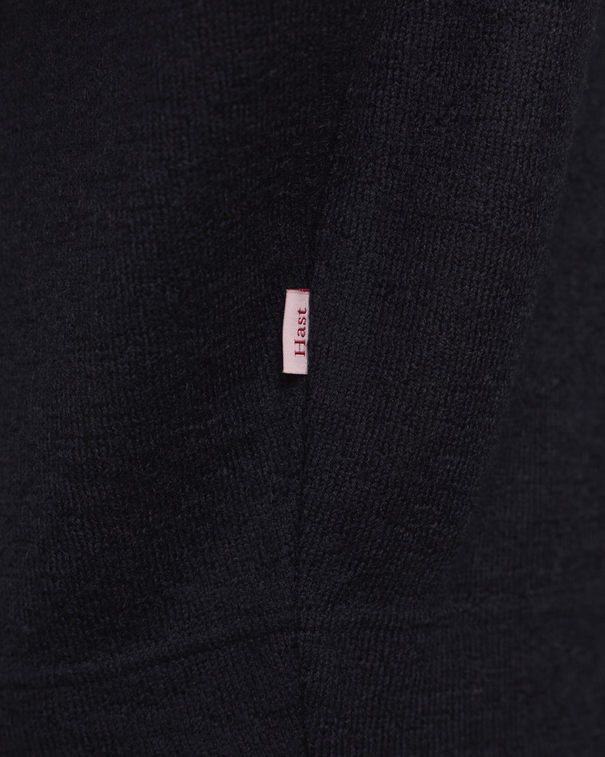 Polo manches longues en laine marine