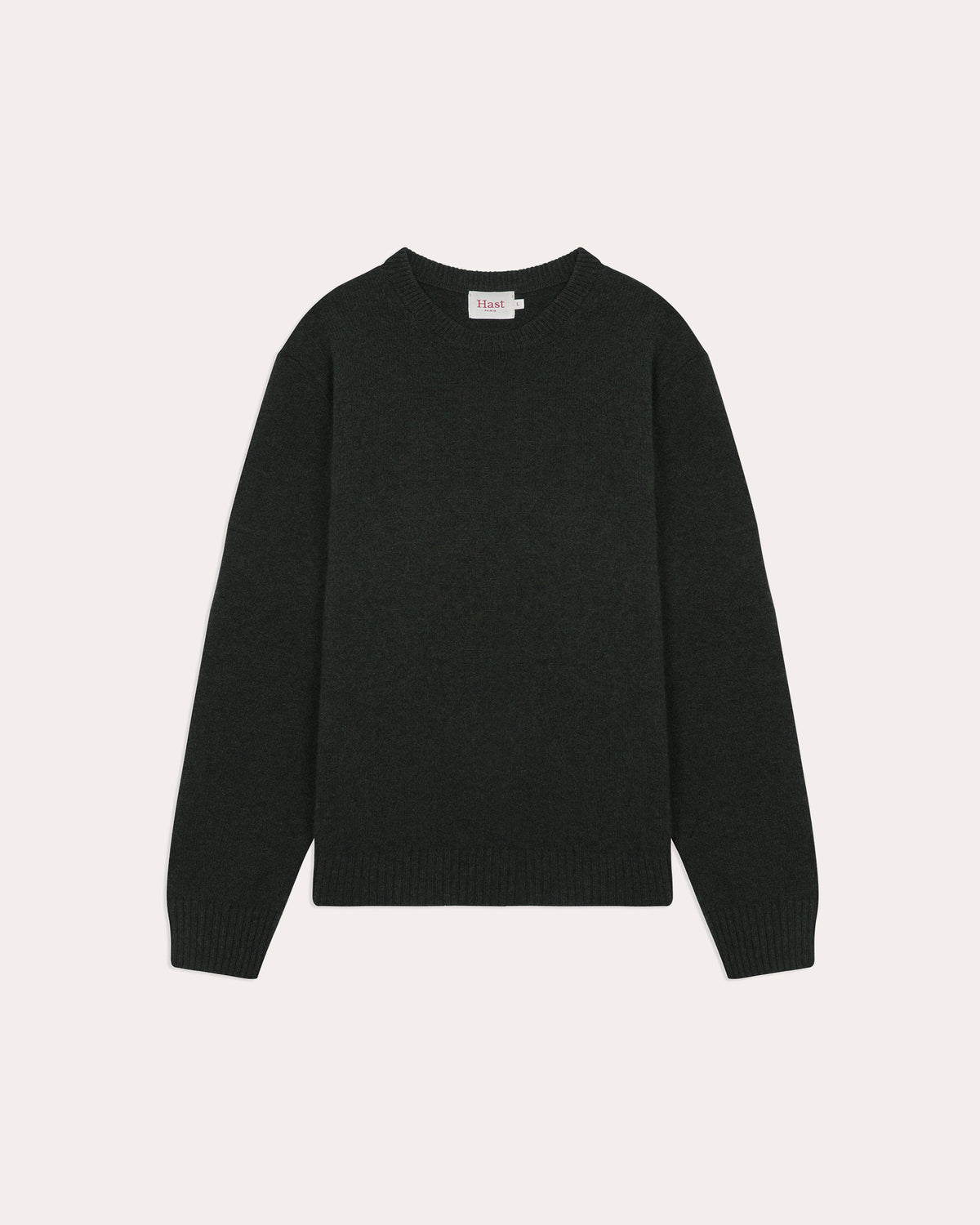 Pull col rond en laine mérinos supergeelong vert