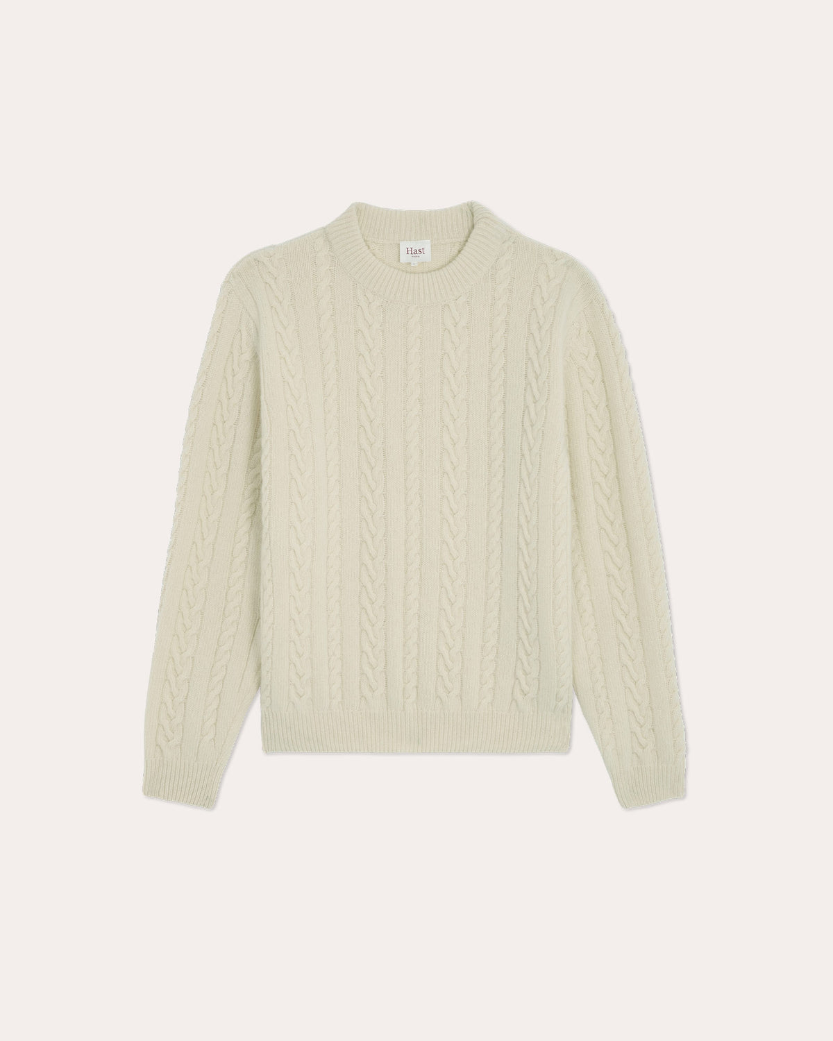Pull écru à torsades d’inspiration irlandaise