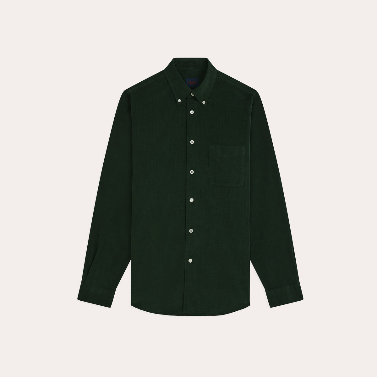 Chemise en velours vert sapin