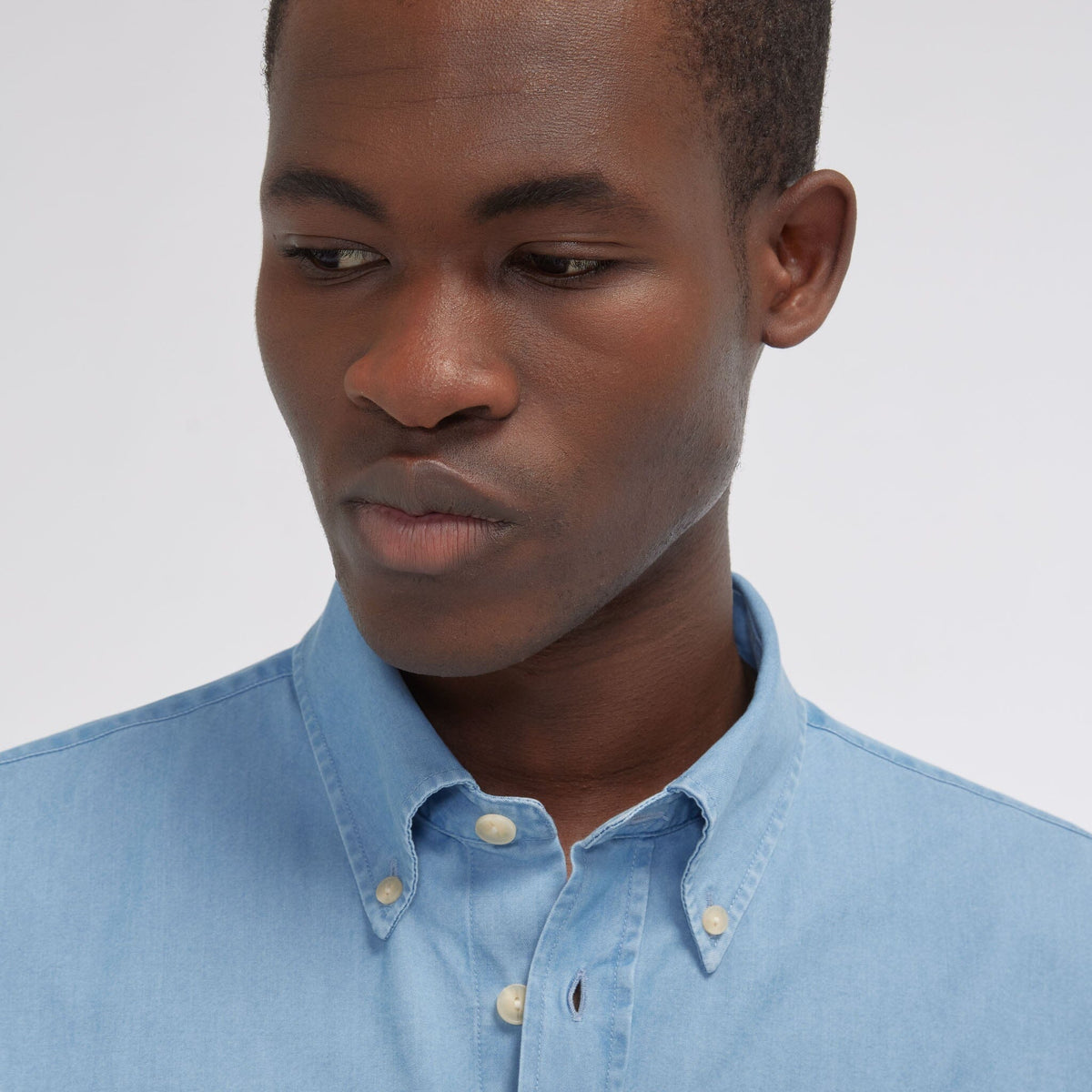 Chemise en denim bleu clair