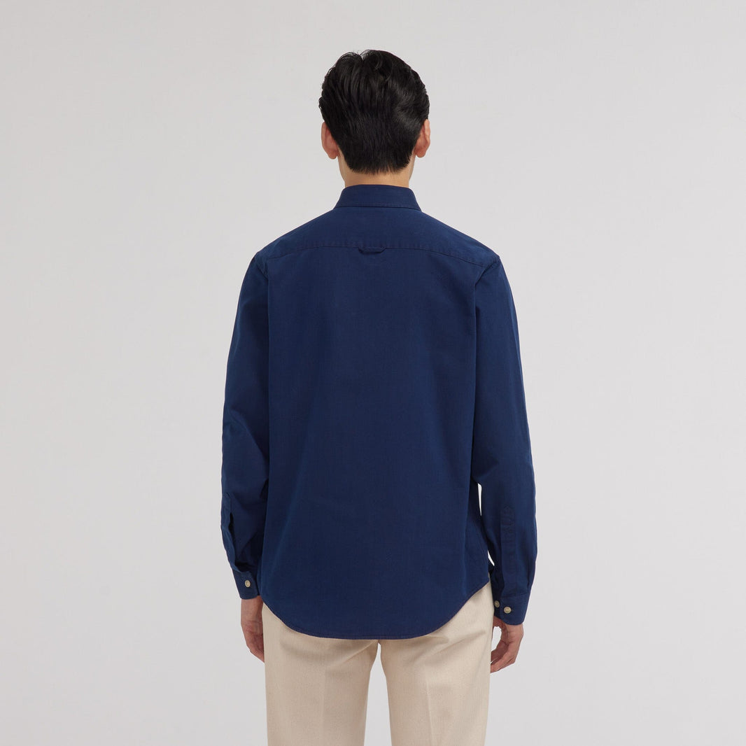 Chemise en denim bleu foncé