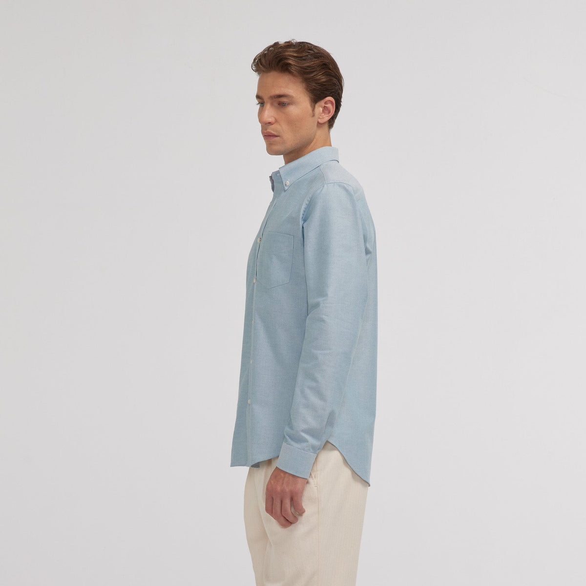 Chemise en oxford verte