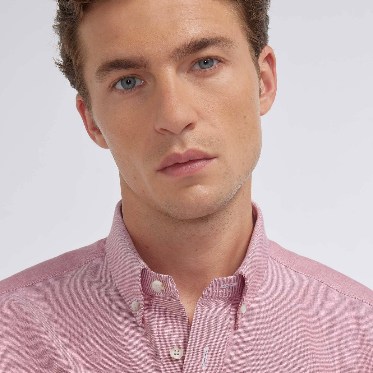 Shirt in burgundy Oxford