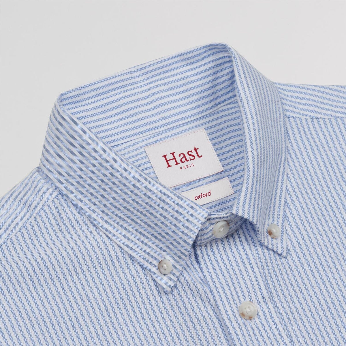 Chemise en oxford à rayures bleu ciel