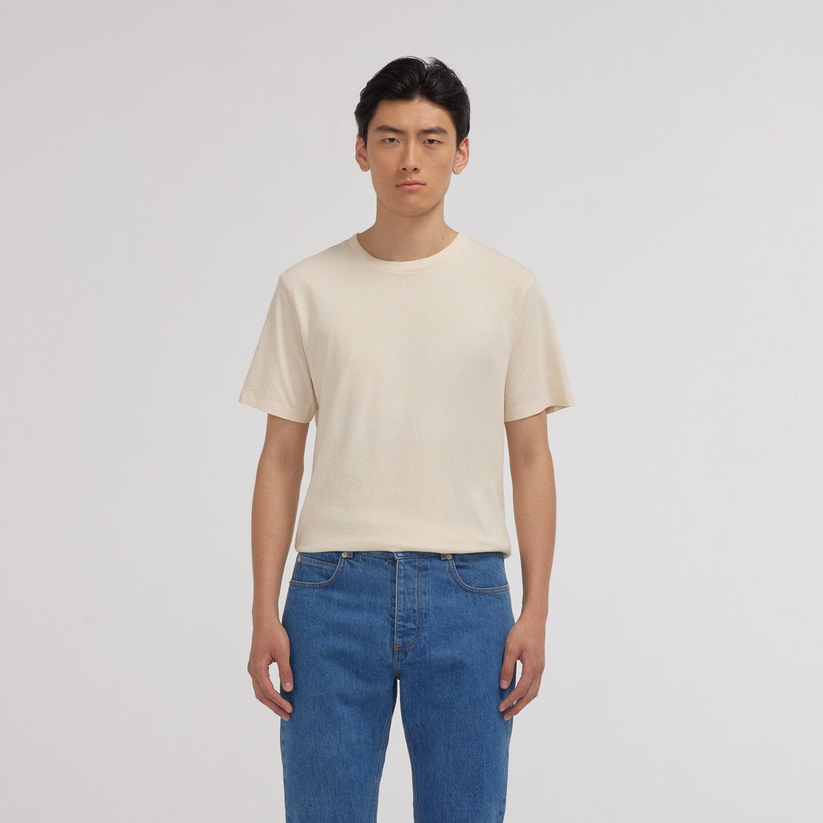 T-shirt en coton biologique écru