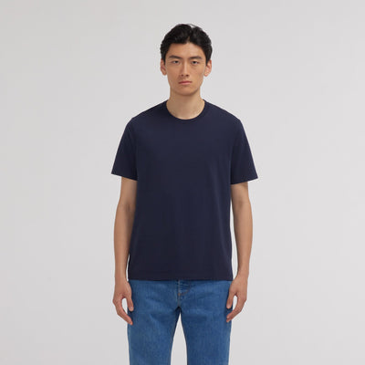 T-shirt en coton biologique bleu marine
