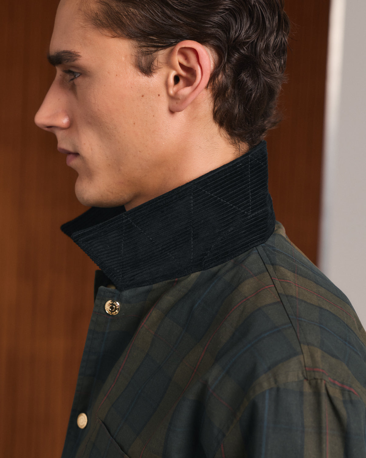 Veste en tartan vert Halley Stevensons