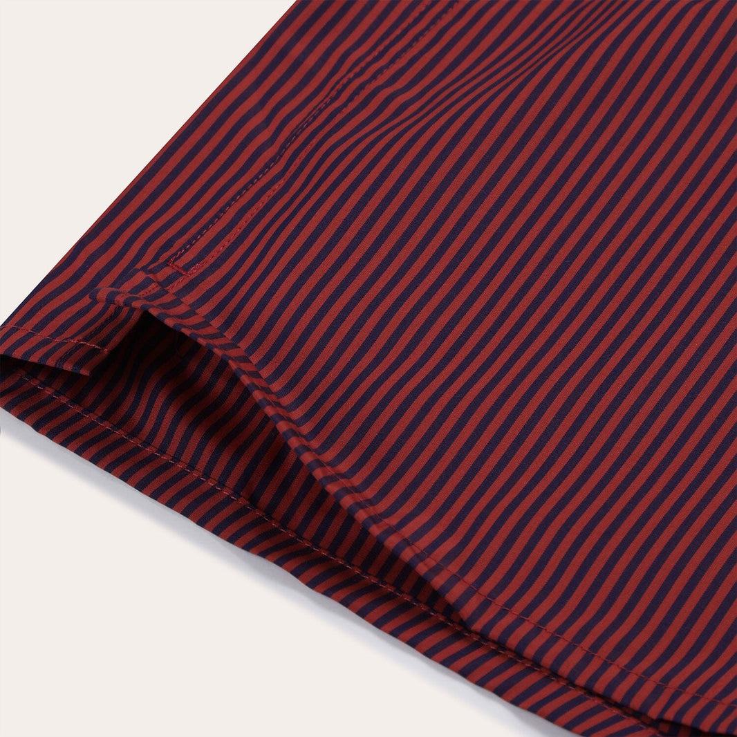 Caleçon upcyclé à rayures marine et rouges