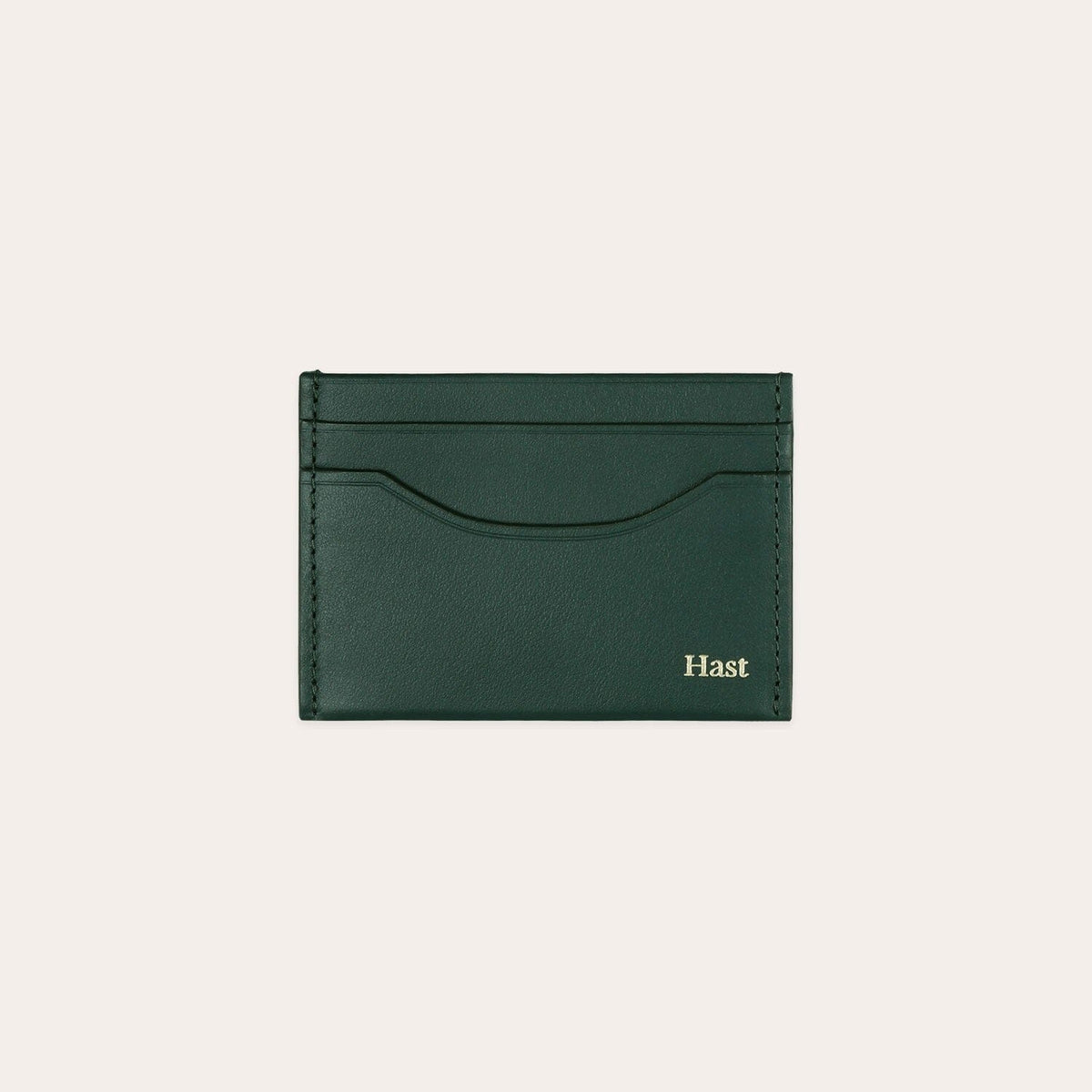 Porte-cartes en cuir lisse vert